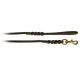 Leash, braided, brass hook